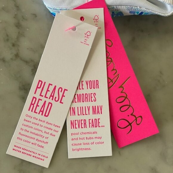 LILLY PULITZER Turquoise Oasis Shell Me You Love Me Engineered Bikini Top 10 - Picture 9 of 10